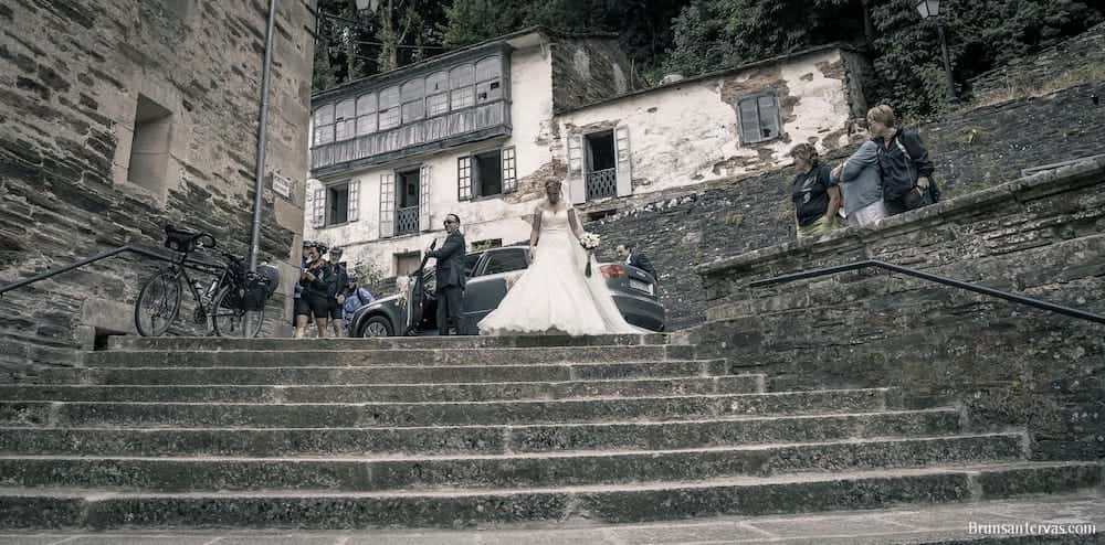 La llegada de la novia..