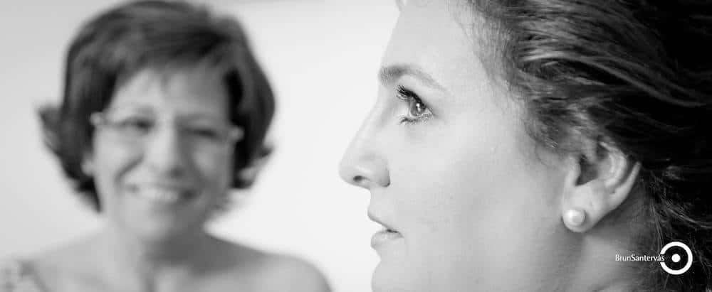 Momento de reflexión de la novia