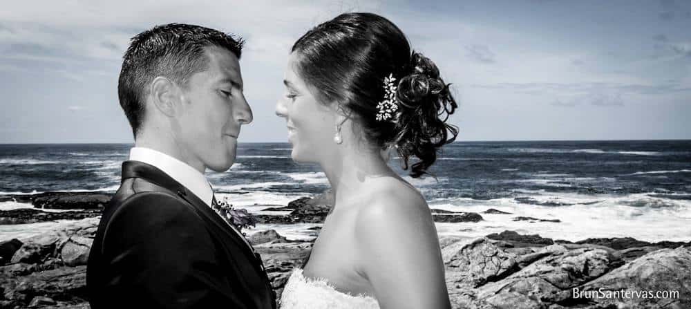 Momento tierno novios.