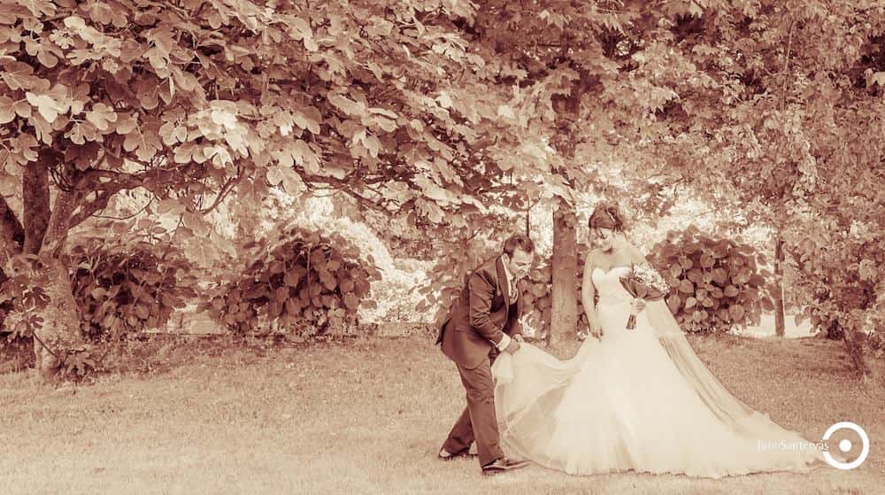 Posado novios en Pazo de Santa Cruz (Bueu).