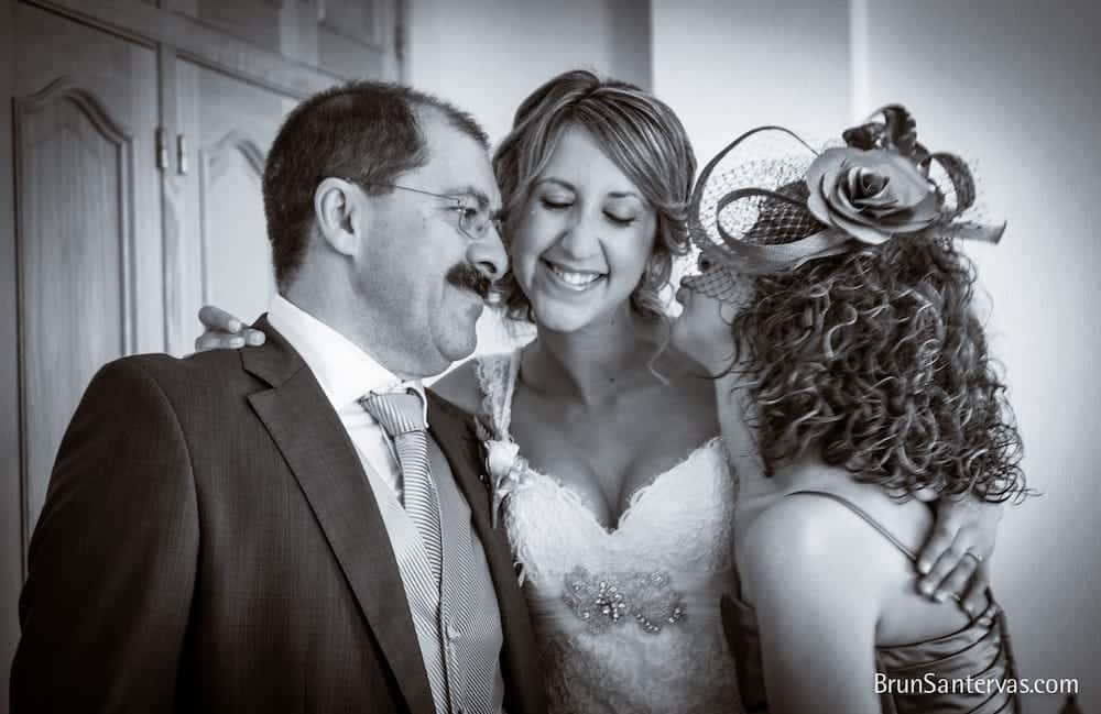 Primer encuentro de la novia con su padre.