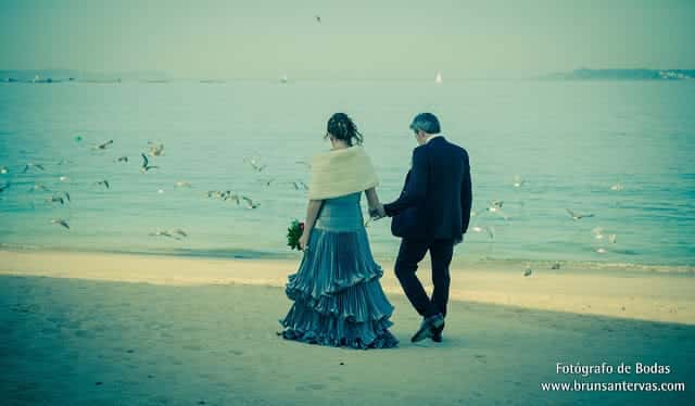 Reportaje de novios en la playa