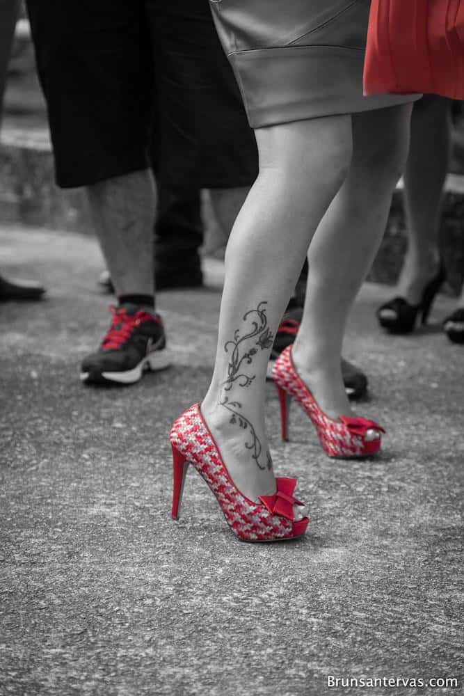 Tattoo en tobillo invitada.