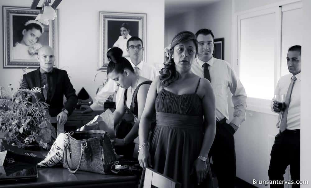 Tensos momentos antes de la boda
