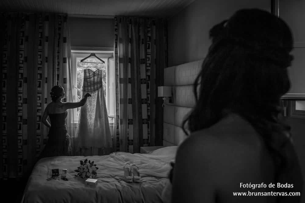 Todo preparado para que la novia empiece a vestirse.