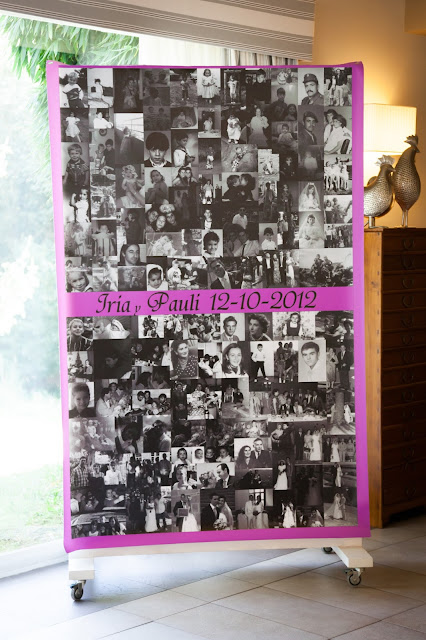 Mural con colage de fotos